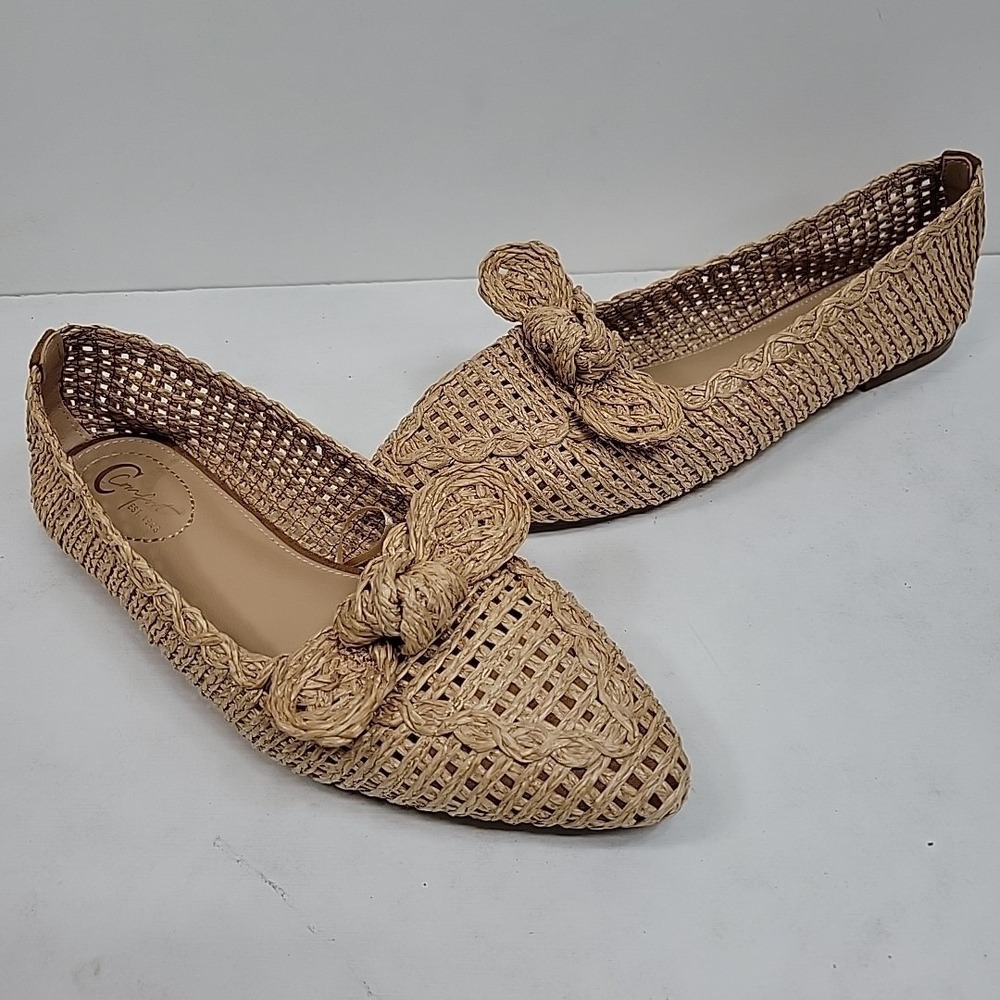 NWOB Comfort Woven Loafer Flats With Bow Detail  Sz 7 Super Comfy Cushioned